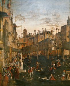 Miraklet med reliken av det heliga korset på Campo San Lio i Venedig (målning) av Vittore Carpaccio