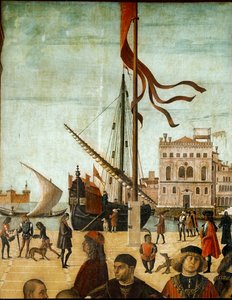 Fartyg i en hamn av Vittore Carpaccio