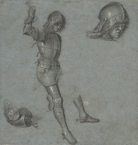 Studier av en sittande ungdom i rustning, ca. 1505. av Vittore Carpaccio