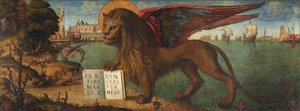 Lejonet av Sankt Markus, av Carpaccio, Vittore (1460-1526). Tempera på duk
