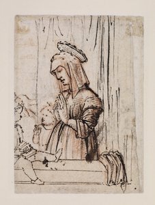 Jungfru som tillber spädbarnet Kristus med Sankt Johannes, sent 1480-tal - tidigt 1490-tal av Vittore Carpaccio