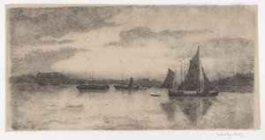 Antwerpen: Solnedgång [Antwerpen: Solnedgång] av Vittore Grubicy