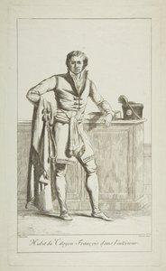 Den franska medborgarens insida klädsel, 1794.