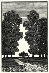 Illustration för Tess Of The D’Urbervilles av Thomas Hardy (gravyr) av Vivien Gribble