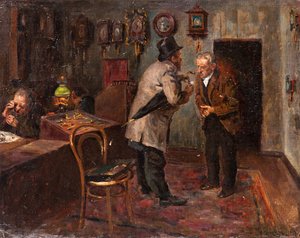 Hos juvelerarna, 1917 av Vladimir Egorovic Makovsky