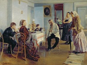 Anställning av en piga, 1891-92 av Vladimir Egorovic Makovsky