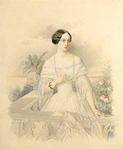 Porträtt av storhertiginnan Olga Nikolaevna, 1846 (wc på kartong)