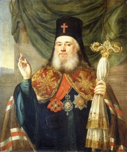 Porträtt av Platon, Metropolitan of Moscow och Column