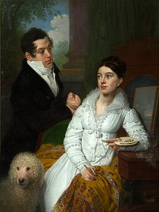 Porträtt av prinsessan Alexandra Gregorievna (född Kusheleva och prins Aleksey Alexandrovich Lobanov Rostovsky (Alexis Alexandrovitch Lobanov-Rostovski) av Vladimir Lukich Borovikovsky