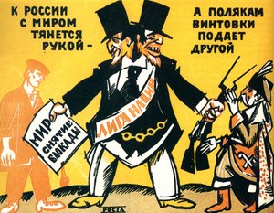 Satirisk affisch om Nationernas Förbund, 1920.