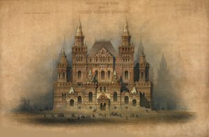 Godkänd utformning av Historiska museets byggnad, 1875 av Vladimir Ossipovitch Sherwood