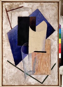 Nature morte (Stilleben), ca 1920 (olja på trä) av Vladislav Maximilianovich Strzheminsky