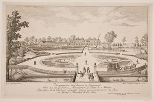 Vue perspektiv du Chateau de Bregentved av W.A. Müller