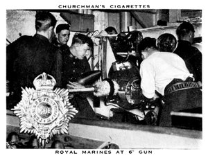 Royal Marines at 6 Gun, 1937. av WA and AC Churchman