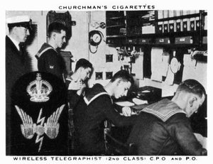 Trådlös telegrafist, 2: a klass, C.P.O och P.O, 1937.