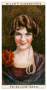 Priscilla Dean 1896-1987, amerikansk skådespelerska, 1928. av WD and HO Wills
