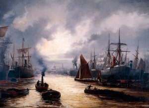 The Pool of London, 1892 av WJ Baker