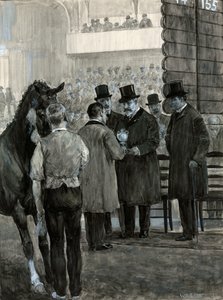 Kung Edward VII på Hackney Horse Show som presenterar cupen