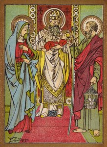 Reningen av Sankta Maria Jungfru Maria (färglitografi) av W.S. Stacey