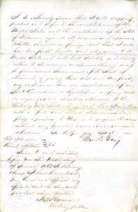 Loyalty oath of Wm. T. Gay of Missouri, County of St. Louis av W.T. Gay