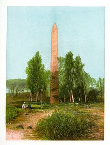 Obelisk i Heliopolis, Egypten, c1870.