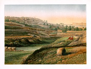 Gihons dal och nedre bassäng, Jerusalem, c1870