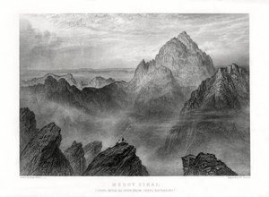 Mount Sinai: Jebel Musa sett från Jebel Katharina, 1887.