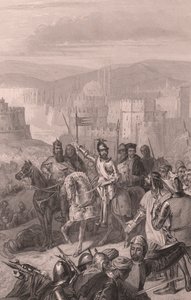 Marskalk de Boucicault tvingar Sultan Bayezid att stoppa belägringen av Konstantinopel av John Ward Dunsmore