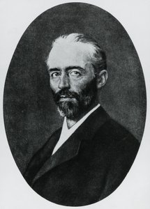 Porträtt av Emil Theodor Kocher (1841-1917), schweizisk läkare, Nobelpriset i medicin 1909, gravyr av John Ward Dunsmore