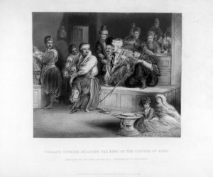Turkisk kurir som berättar om nyheten om Acre-fångsten, 1800-talet. av W. Greatbatch
