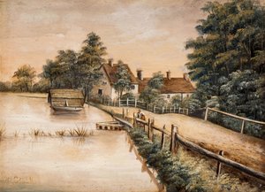 Longmoor Pool, Sutton Park, 1800-talet. av W. Green