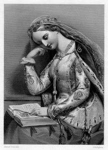 Elizabeth av York, drottningkonsort till kung Henry VII av England, 1800-talet.
