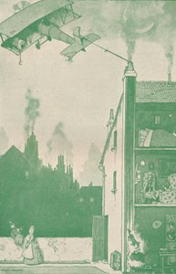 En övergiven ung pilot som tillägnar någon annans ransoner, c1918 1919 av William Heath Robinson