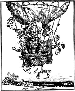 Illustration från barnboken The Adventures of Uncle Lubin, 1902. av William Heath Robinson