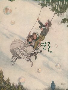 Swing Moves och bubblorna flyger uppåt, c1930 av William Heath Robinson
