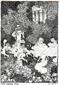 The Young Pan - Etapp ett, c1920 av William Heath Robinson