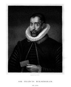 Sir Francis Walsingham, spionmästare för drottning Elizabeth I, 1824.