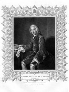 William Pitt, 1:e earl av Chatham, brittisk whigstatsman, 1800-talet. av W. Holl