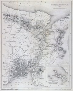 Konstantinopel och Bosporen, ca 1850 av W Hughes