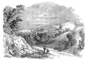 Coburg - från Hans Kungliga Höghet Prins Alberts teckning, 1845. av W. J. Linton