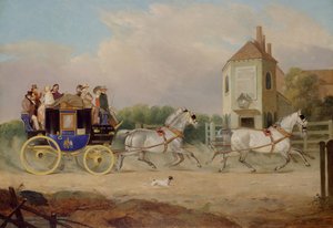 Stourbridge till Birmingham Royal Mail Coach, 1842. av W. J. Pringle