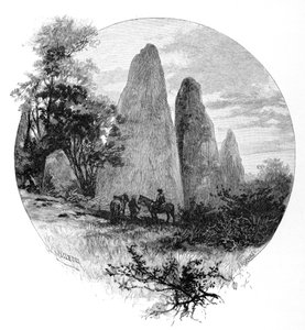 Granitklippor, Betts läger, Mount Kosciuszko, New South Wales, Australien, 1886.