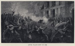 Astor Place Riot 1849 (litho) av W. P. Snyder