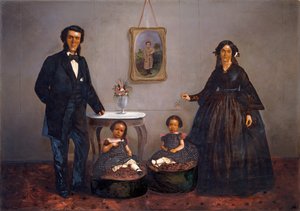 Familjeporträtt, ca. 1855 av W. Penny