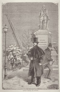 Londonpolis från 1850-talet (gravyr) av W. R. (after) Woods