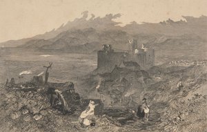 Harlech slott, norra Wales av W. R. Smith