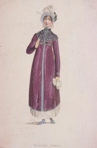 En kvinna i en promenadklänning, c1810