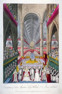 Kröning av William IV och drottning Adelaides i Westminster Abbey, London, 1831