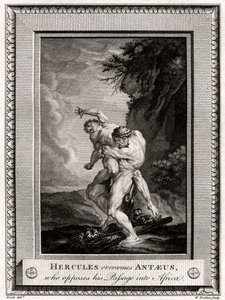 Hercules övervinner Antaeus, som motsätter sig hans Passage in i Afrika, 1775