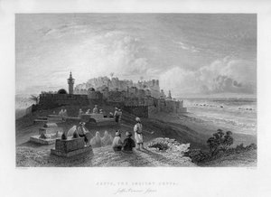 Jaffa, den antika Joppa, Palestina, Israel, 1841.